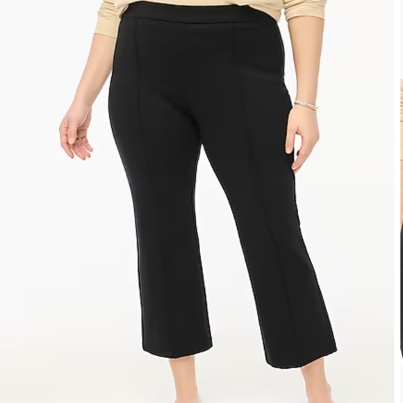 NWT J. Crew Factory Womans Black  Crop flare ponte pant SZ 22 - Picture 1 of 8